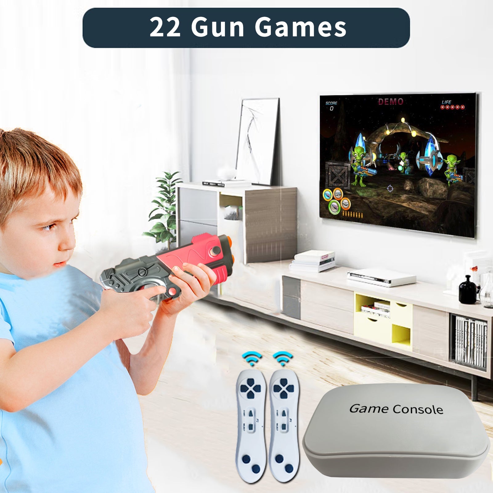 Damcoola - Shooting AR Game Gun & Game Console with 900+ Games - Damcoola
