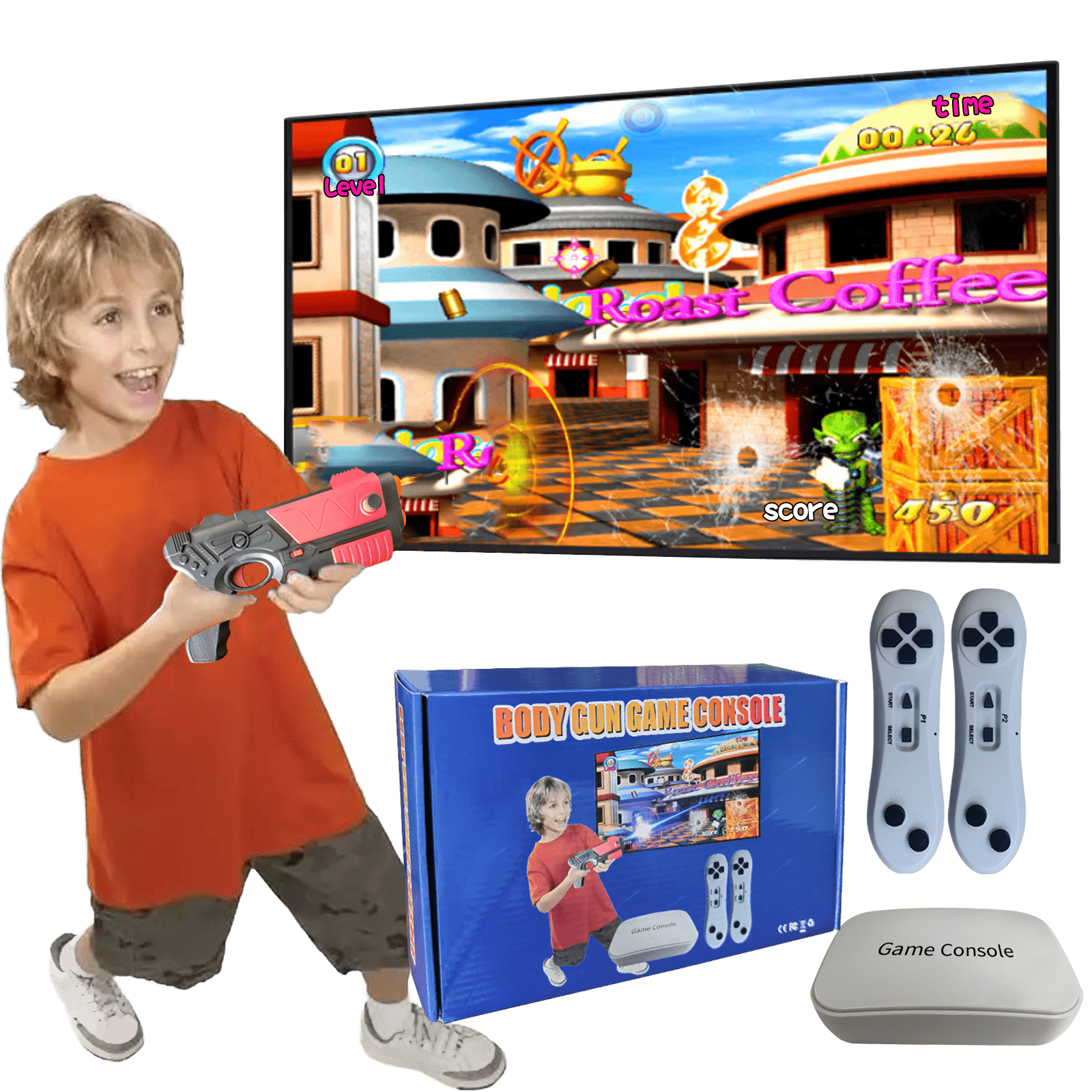 Damcoola - Shooting AR Game Gun & Game Console with 900+ Games - Damcoola
